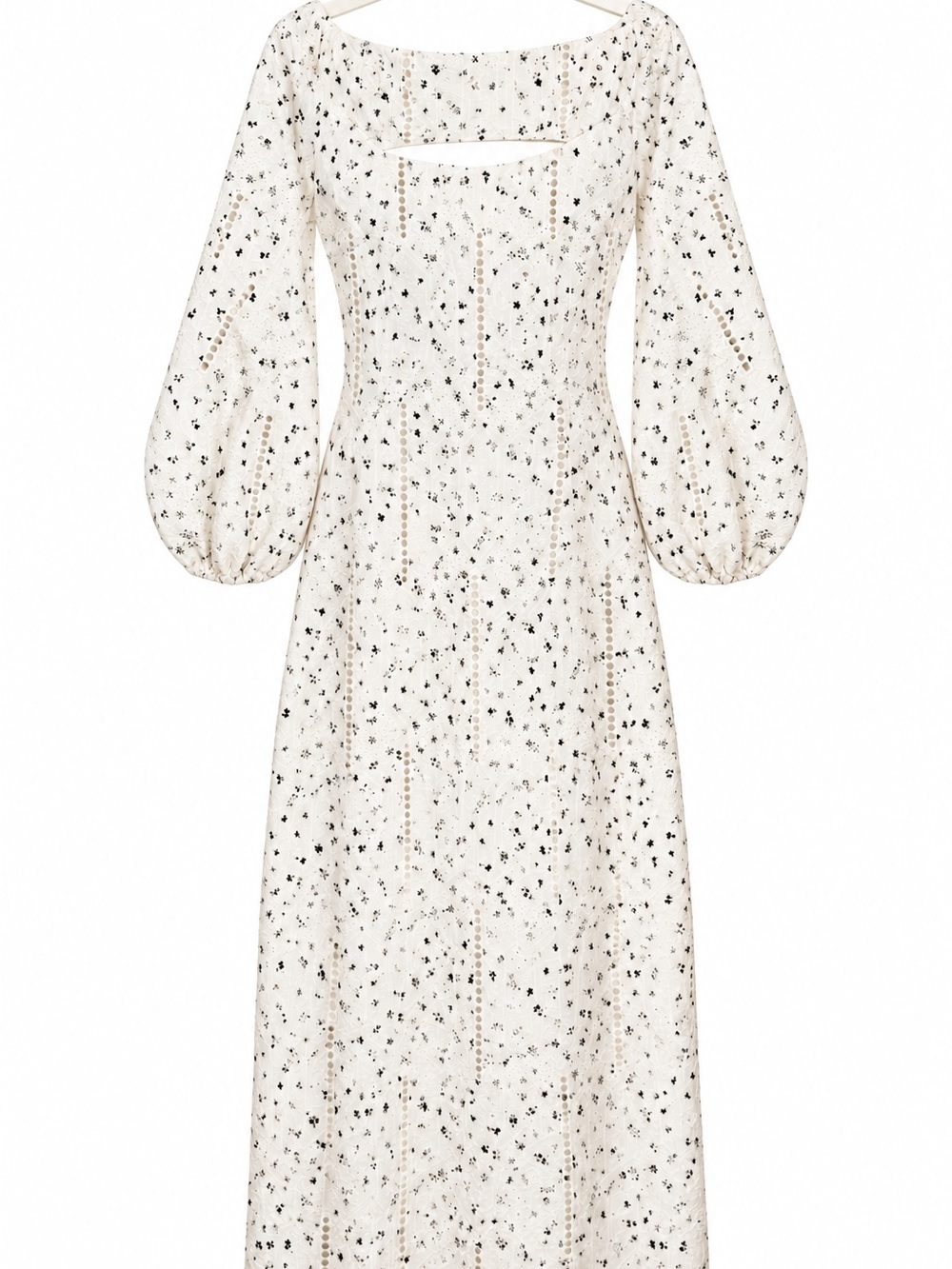Pecanpepperpelican Maya Eyelet Embroidered Floral Maxi Dress L